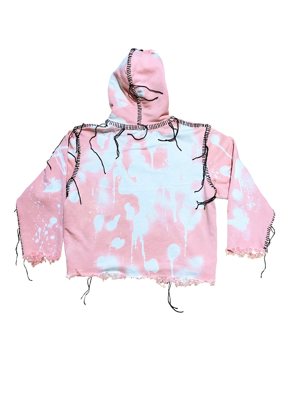 THE END IS NEAR DISTRESSED PINK LOGO HOODIE