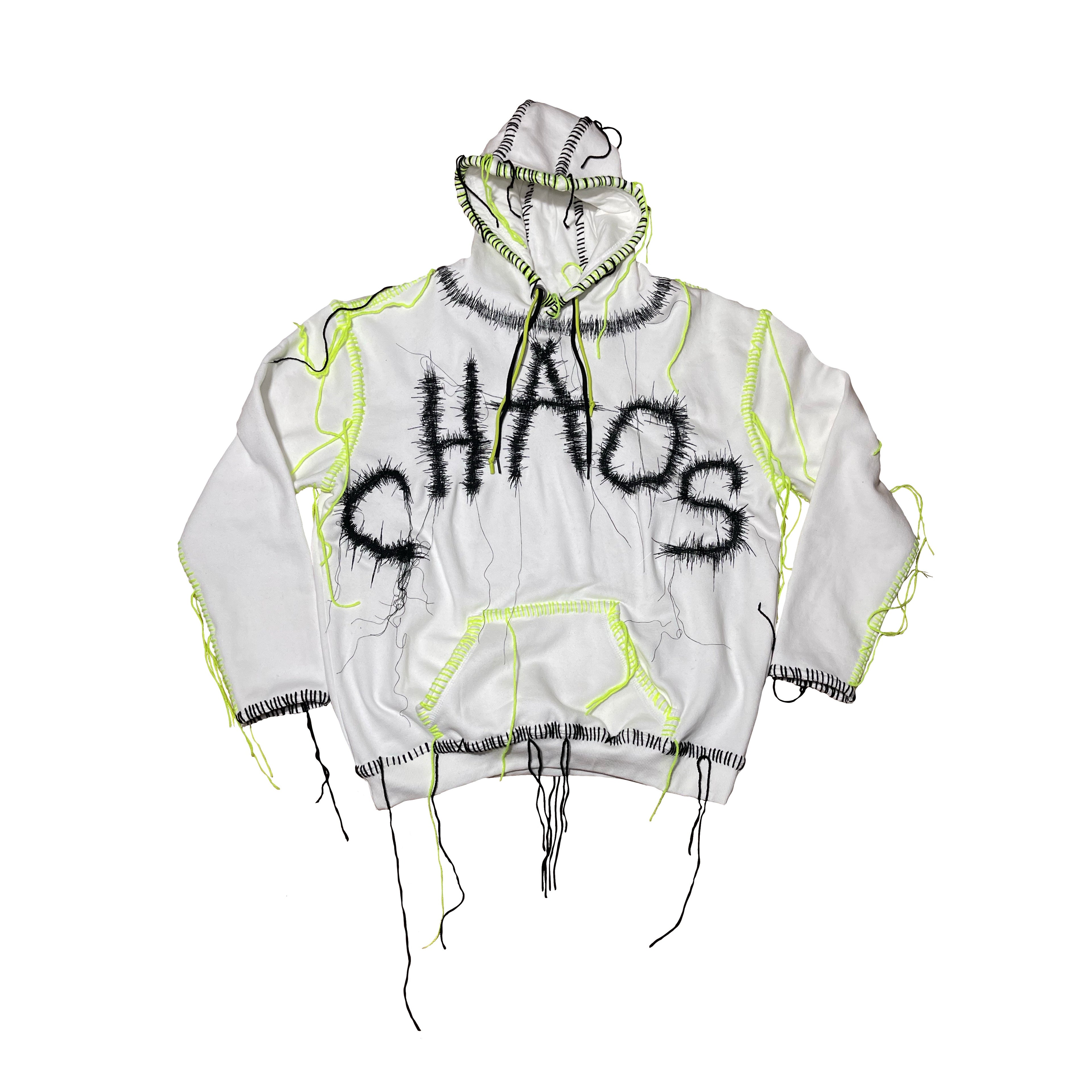 WHITE CHAOS HOODIE