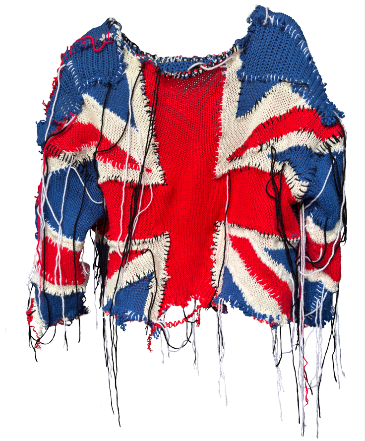 GOD SAVE UK DISTRESSED JUMPER